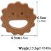 Wendysun 2pcs Hedgehog Head Wood Teether Set - Natural Animal Shape for Baby Teething and DIY Pendant Toy - Buy Online on GoSupps.com