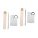FRCOLOR 2 Sets Palette Stick Stainless Steel Makeup Stainless Steel Spatula Makeup Spatula and Korean Makeup Nail Art Palette Makeup Tray for Foundation Kbeauty Makeup Paint Lipstick Mix 17.5X10CMx2pcs As Shownx2pcs