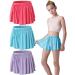 3 Pack Girls Flowy Shorts with Spandex Liner 2-in-1 Youth Butterfly Skirts for Fitness Running Sports Set 4 Small