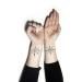 Waterproof Temporary Tattoo Stickers - Set of 12 Compass Grey Watercolor Blue Designs - Buy Online on GoSupps.com