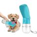 Holalele Dog Water Bottle Portable Pet Travel Bowl Foldable Dispenser for Walking Hiking, Puppy Accessories Dog Water Bottle with Activated Carbon Filter, Leak Proof, Food-Grade Materials(10 oz, Blue/Pink)