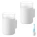2 pieces of toothbrush holder electrical toothbrush self -adhesive toothbuhrst holder without drilling white toothbrush cup plastic plastic multifunctional for electrical toothbrush razor toothpaste comb