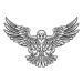 Dopetattoo 6 Sheets Temporary Tattoos America Bald Eagle Temporary tattoo Neck Arm Chest for Women Men Adults