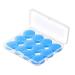 6 pairs gel earplugs reusable silicone earplugs waterproof swimming noise -suppressive earplugs for adult children wax earplugs for sleeping snoring (blue)