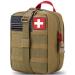 Medical tactical bags Emt first aid ifak rip-away utility pouch for camping hunting hiking at home car and adventure (red+brown)