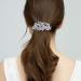 Ever Faith Austrian Crystal Hibiscus Pearl Hair Clip Barrette Blue Silver-Tone - Buy Online on GoSupps.com