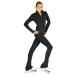 ChloeNoel PS735 Solid Over-The-Hill Elite Figure Skating Pants with Front Pocket 12-14 Black