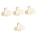 Beavorty 4 pieces of shampoo massage curb scalp washer shampoo brush for the scalp massage brush for pets scalp massage curb scalp massager Manual plastic shower gel hair 9.60x8.20cmx4pcs as shown x 4 pieces