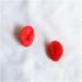Flexible Silicone Ear Sample - Artificial Simulation Ear Red Ear Silicone Ear Model for Acupuncture Studs Earrings Earphones Helmet Display 1pair