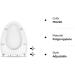 MUU Slow Close White Heavy Duty Toilet Seat - Easy to Install, Clean, Fits All Elongated Toilets - PP Material with Non-slip Seat Bumpers (MU220-PP) - Buy Online on GoSupps.com