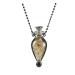 Lodmloer Memorial Sacific Hall chain Clear crown stopper ball heart glass mini-glass necklace to open fire burial souvenir memory jewelry urn lanugo necklace with essential oils 8 60cm