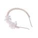 MUSISALY Pearl Headband Pearl Trim Headband for Wedding Crystal Tiara Wedding Decor Pearl Tiara Bridal Elegant Pearls Headband Hair Decor Zinc Alloy Ornaments Fine White