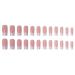 Justotry 24-Piece Milky White Pearl Sarg Ballerina Press-On Nails | Coffin Artificial Nails with Glue for Women - Buy Online on GoSupps.com