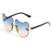 Harilla Cat Ear Shaped Sunglasses - Frameless Fashion Glasses for Kids & Adults Ideal for Beach Travel & Parties - Stylish Blue Resin Lens Gifts - Buy Online on GoSupps.com