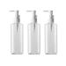 Refillable Plastic Clear Flat Pumps Lotion Cream Cleansing Oil Dispenser Bottle Travel Bottles Pump Bottle Make Up Cosmetic Container Holder Pack of 3 (100ml) 100 ml (Pack of 3)
