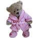Teddy Bear Clothes Set - Robe & Slippers for Build a Bear Teddies (Pink) - Buy Online on GoSupps.com