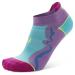 Balega Enduro Arch Support Performance No Show Athletic Running Socks for Women (1 Pair) Medium Bright Lilac/Neon Aqua
