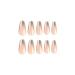 Shop Justotry 24 Pieces Nude Coffin Nails - Long Ballerina Press-On Nails with Gold Glitter French Tips for Women - Buy Online on GoSupps.com