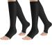 2 Pair Compression Socks Plantar Fasciitis Socks Arch Support Foot Socks Skin Protection High Support Stockings for Men Women (XXL Black) XXL Black