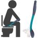 Toilet Aids Tool Toilet Assist Tools Bottom Wiper Toilet Aid Toilet Tissue Aids 15" Long Reach Comfort Wiper Extends for Motion Assistance - Buy Online on GoSupps.com