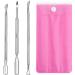 CangNingShang 3 Pcs Professional Gel Remover Tool & Cuticle Nail Pusher Peeler Set - Double Ended Cuticle Scraper and Cuticle Pusher Cutter Spoon Tool Clean Nail Dirt Gel Polish Cuticle Remover Silver
