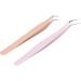 3pcs Stainless Steel Eyelash Tweezers Set - Smooth Applicator Tools for False Eyelash Extensions | International Shipping Available - Buy Online on GoSupps.com