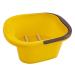 Foot Bath Basin Tub with Handle for Soaking Feet  Plastic Foot Spa Soaker Foot Soak Bucket Tools with Rollers and Massage Nodes for Washing Feet  Yellow