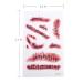 Realistic Fake Bloody Wound Stitch Scar Waterproof Tattoo Sticker - Halloween Makeup Props (5PC) - Buy Online on GoSupps.com