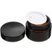 50ml Amber Glass Cosmetic Containers - 6 pcs with Inserts & Black Lids | Perfect for Creams Balms Oils & Lotions - International Shipping Available - Buy Online on GoSupps.com
