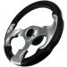 Pactrade Marine Non-Magnetic Boat Steering Wheel - Aluminum Frame, PU Sleeves, 3 Spokes, 12-1/2 Diameter, 3/4 Tapered Bore - Silver/Silver - Buy Online on GoSupps.com