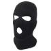 3 Hole Knitted Full Face Ski Mask Winter Balaclava Face Cover for Outdoor Sports Black