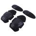 Uugood Tactical knees and elbow protector knee protectors Kneechoner Ellenbogen protectors Military Protectors Set for CS Paintball Hunting Airsoft Black