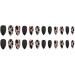 24Pcs/Set Press On Nails Autumn and winter hot nail art pieces with white leopard pattern black frosted flower color hand-painted European and American long Fake Nails Nails Art for Women and Girls - Buy Online on GoSupps.com