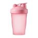 Shaker bottle for protein powder Mixer plastic workout water bottle 400ml with mixball anti-leak cap shaker cups for fitness sport gym supplement drinking bottles (pink) rose