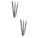 Balacoo 2pcs 2 1 Eyebrow Pencil Black Eyebrow Brush Eyebrow Pencil Brush Written Five Colors To Rotate 1 count (Pack of 1) As Shownx2pcs