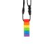 Silicone Bite Ring - High-Temperature Resistant Building Stone Necklace | Durable Chewing Trailer in Yellow Rainbow Blocks - Buy Online on GoSupps.com