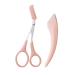 Eyebrow Trimmer Scissor Eyebrow Razor Eyebrow Comb Scissor Eyebrow Cut Scissor Eyelash Hair Remover Cut Eyebrows Shaping Tool Eyebrow Grooming Set Eyebrow Scissor with Comb for Men Women(Pink)