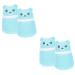 Hemoton 4 Pcs Bear Powder Puff Box Baby Powder for Newborn Travel Baby Powder Baby Powders Powder Puff Holder Villus Powder Puff Container Fluffy Powder Puff Body Powder Holder Puff Boxes 10X7CMx2pcs Bluex2pcs
