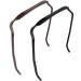 2PCS Square Headbands Curly Thick Hair Large Headband Like Sunglasses Plastic Hair Hoop Hairband Sunglasses Headband Invisible Hair Hoop Hairstyle Fixing Tool Black+Brown