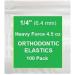 1/4 Inch Neon Orthodontic Elastic Rubber Bands - 100 Pack for Braces & Hair Styling - Buy Online on GoSupps.com