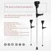 Forearm Crutches Adjustable Forearm Crutches with Adjustable Support Comfortable Wrist Grip Durable for Standard and Tall Adults Black Lightweight Arm Crutch Journey - Buy Online on GoSupps.com
