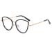 Parwana Oversized Cat Eyes Reading Glasses Women Anti Blue Light Computer Reader Anti Glare Flat Light Mirror Presbyopic Glasses +350 Black