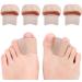 Haofy Toe Separators Hammer Toe Straightener for Hallux Valgus and Toe Drift Toe Sleeve Tube Corrector with Gel Spacers for Men and Women Pack of 4 Toe Protectors Spreaders for Bunion
