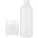 Hair Dye Brush Bottle Lightweight Root Comb Applicator Bottle Shampoo Hair Color Oil Comb Applicator Brush Tool with Graduated Scale Comb Bottle Applicator for Home Salons White - Buy Online on GoSupps.com