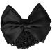 Women Hair Clip Hair Bun Cover Barrettes Net Snood Hairnet LaceBow-Knot Decor Hair Clip Hairnet (Black)