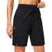 Women's Hiking Long Shorts 9" Quick Dry Cargo Bermuda Shorts Lightweight Knee Length with Zipper Pockets for Women Black X-Large