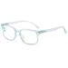 Koosufa fashion anti blue light reading glasses women men men feather hinge quality rectangular frame reading aid workplace glasses anti fatigue glasses with strength 1.0 1.5 2.5 3.5 4.0 1x transparent blue 2.0 x