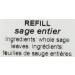 Sage Whole Refill - Freshly Packed in Food Grade Heat Sealed Pouches - Buy Online on GoSupps.com