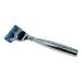 G.B.S 5 Blade technology Style Long Stainless Handled Safety Razor Diamond Pattern