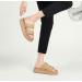 Fudaolea Women's Bathing Shoes - Summer Slippers Thick Sole Casual Slides Slipproof Velcro Flaps Soft Beach Sandals in Khaki - EU Size 37 - Buy Online on GoSupps.com